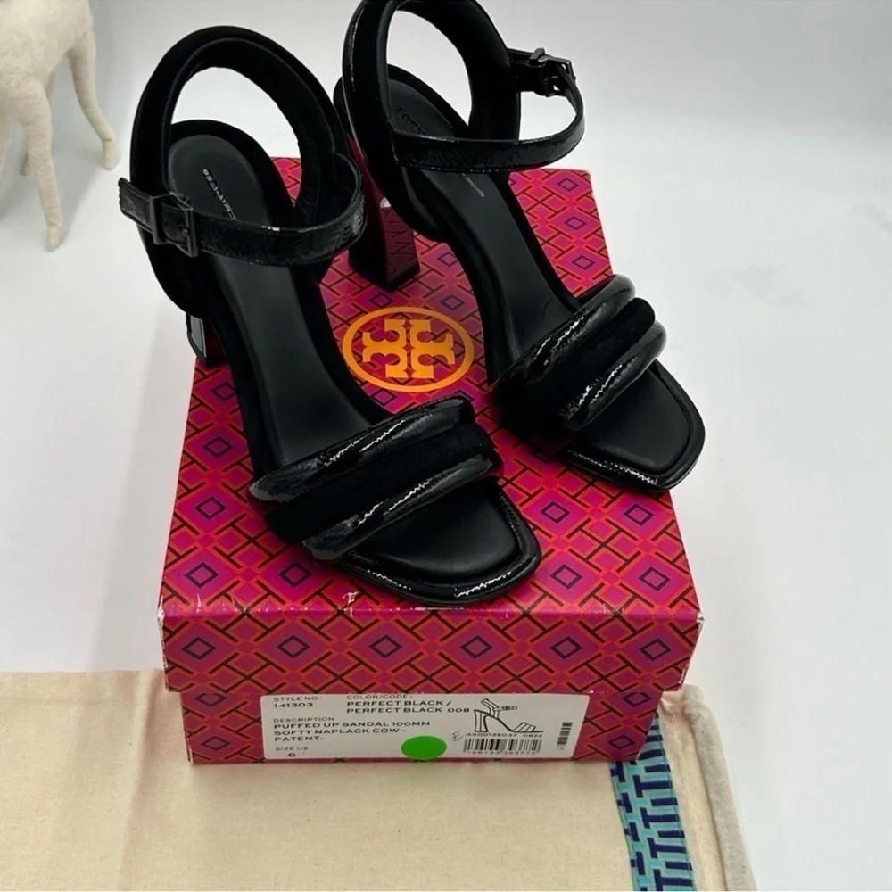 Women’s Tory Burch, Napa, Patent, sandal. 100mm size 6